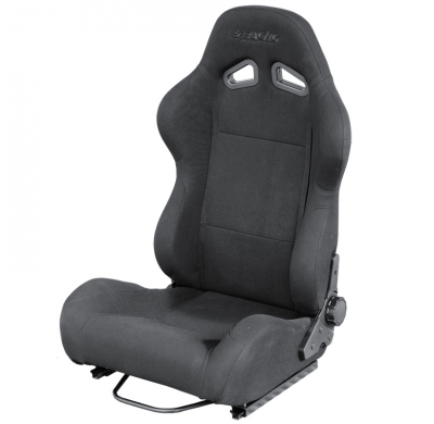 Simoni Racing Asiento Deportivo Max - Negro - Dual-Side Reclinable Back-Rest - Incluye Guias Universales